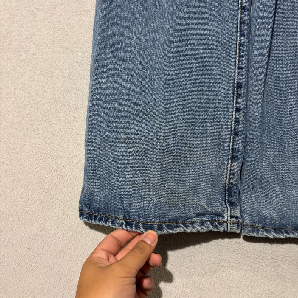 Levis 501 Original Fit Mens Blue Denim Jeans 38x32 Medium Wash Classic - Picture 8 of 9